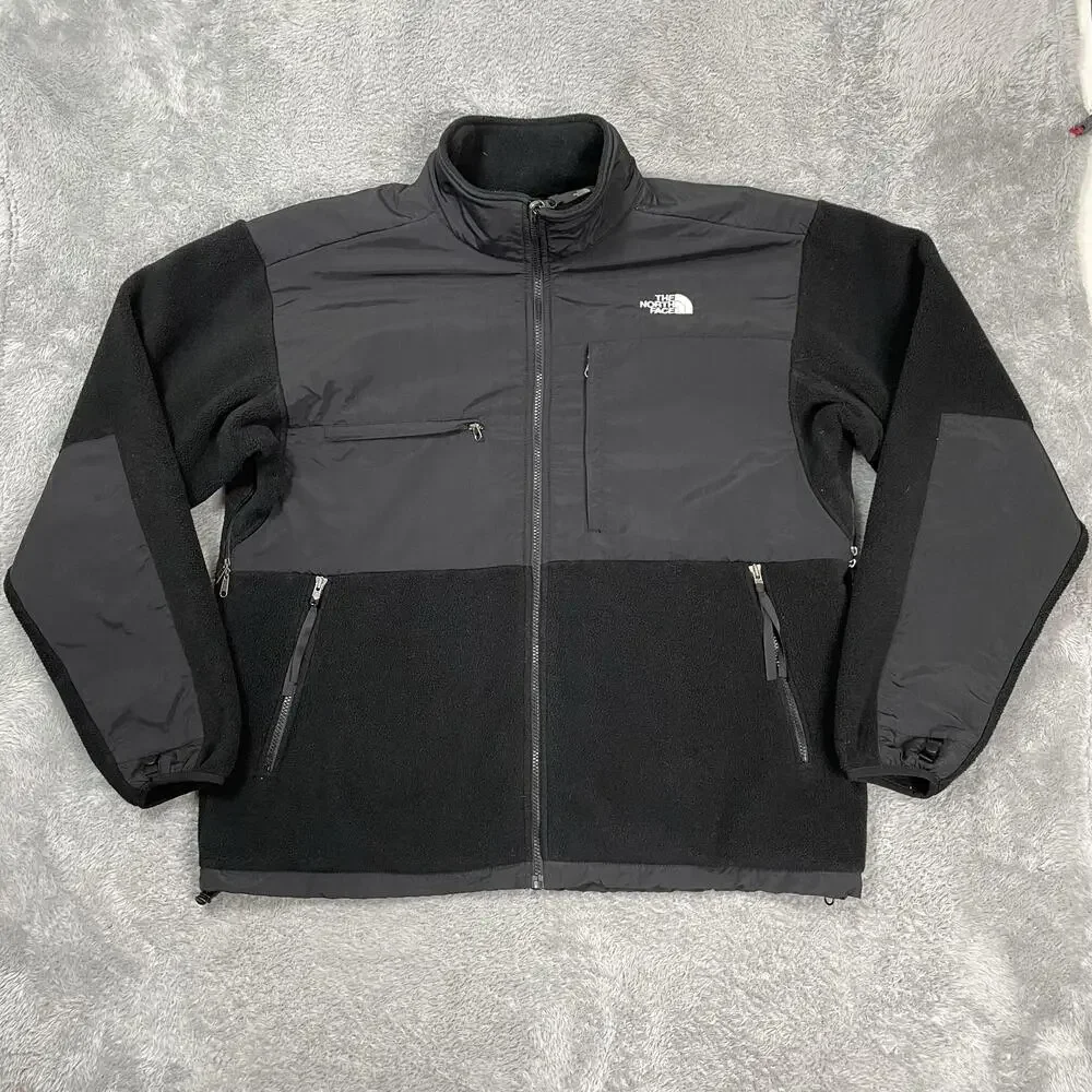 The North Face Denali Jacket Mens XL Black Fleece Polartec Zip Pockets Outdoor